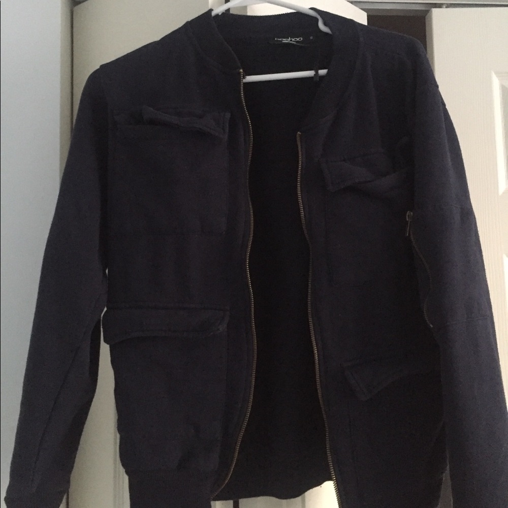 Navy Blue Bomber Jacket